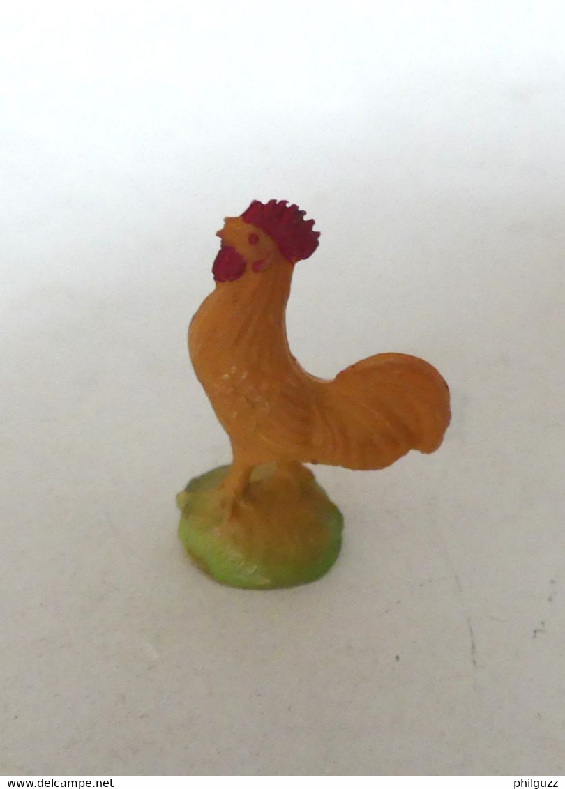 FIGURINE CLAIRET FERME COQ (3) Vers 1954 Pas Starlux - Pájaros – Gallinas & Gallos