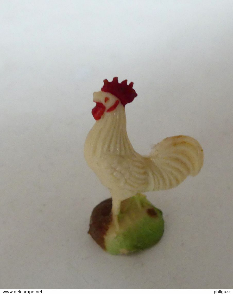 FIGURINE CLAIRET FERME COQ (6) Vers 1954 Pas Starlux - Pájaros – Gallinas & Gallos