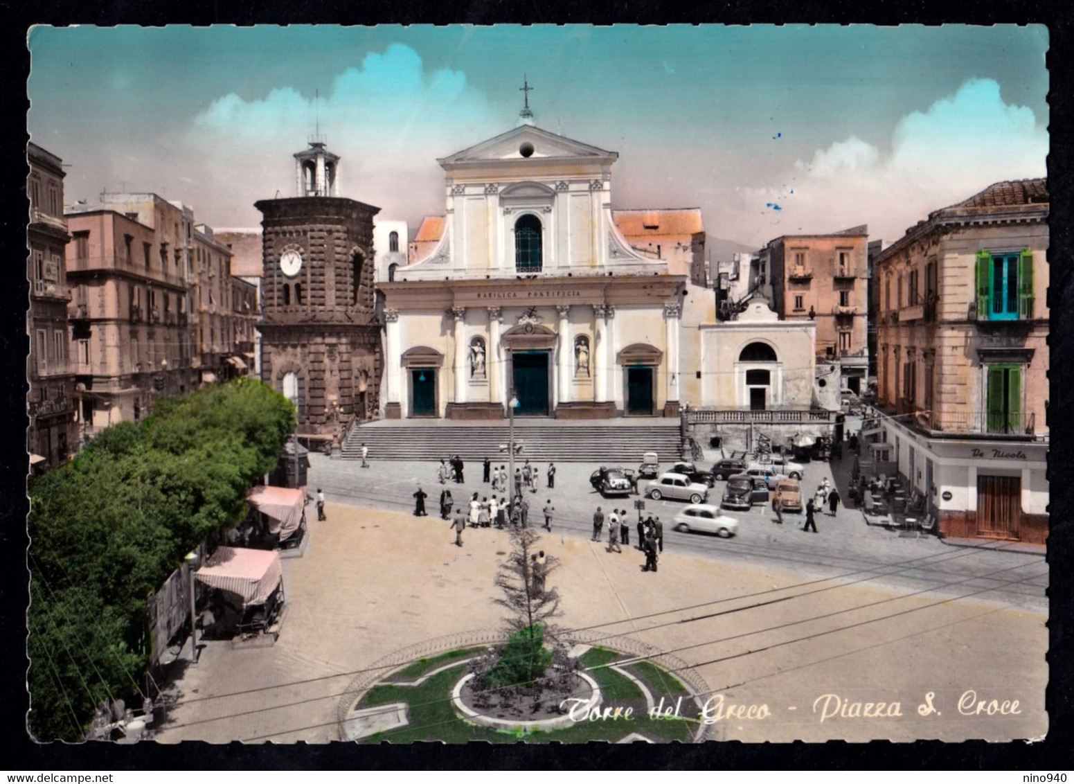 TORRE DEL GRECO - Piazza S. Croce - F/G - V: 1959 - Animata - Torre Del Greco