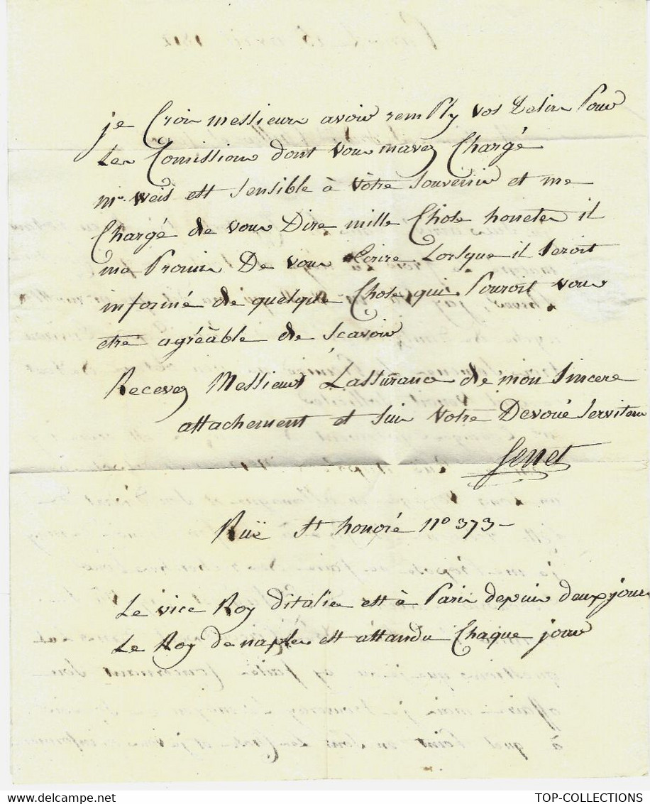 EMPIRE NAPOLEON 1812 LETTRE Du COMMERCE INTERNATIONAL ET HISTOIRE POLITIQUE PARIS Pour BORDEAUX MM. SCHRÖDER & SCHŸLER V - Historische Documenten