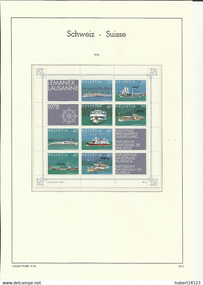 SUISSE Année 1978 Neuve Sans Charnière MNH Ou Oblitéré - Altri & Non Classificati