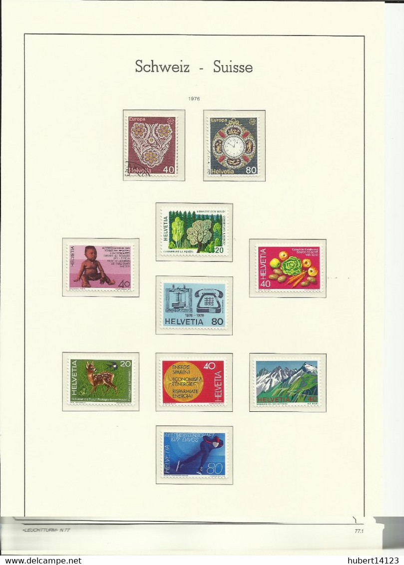 SUISSE 1974 à 1976  Majorité Neuf Sans Charnière MNH Ou Oblitéré - Other & Unclassified