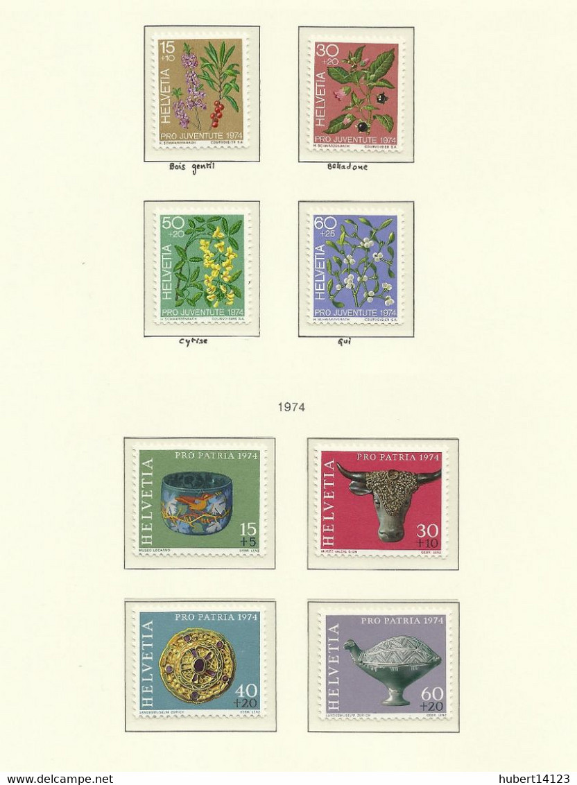 SUISSE 1974 à 1976  Majorité Neuf Sans Charnière MNH Ou Oblitéré - Sonstige & Ohne Zuordnung