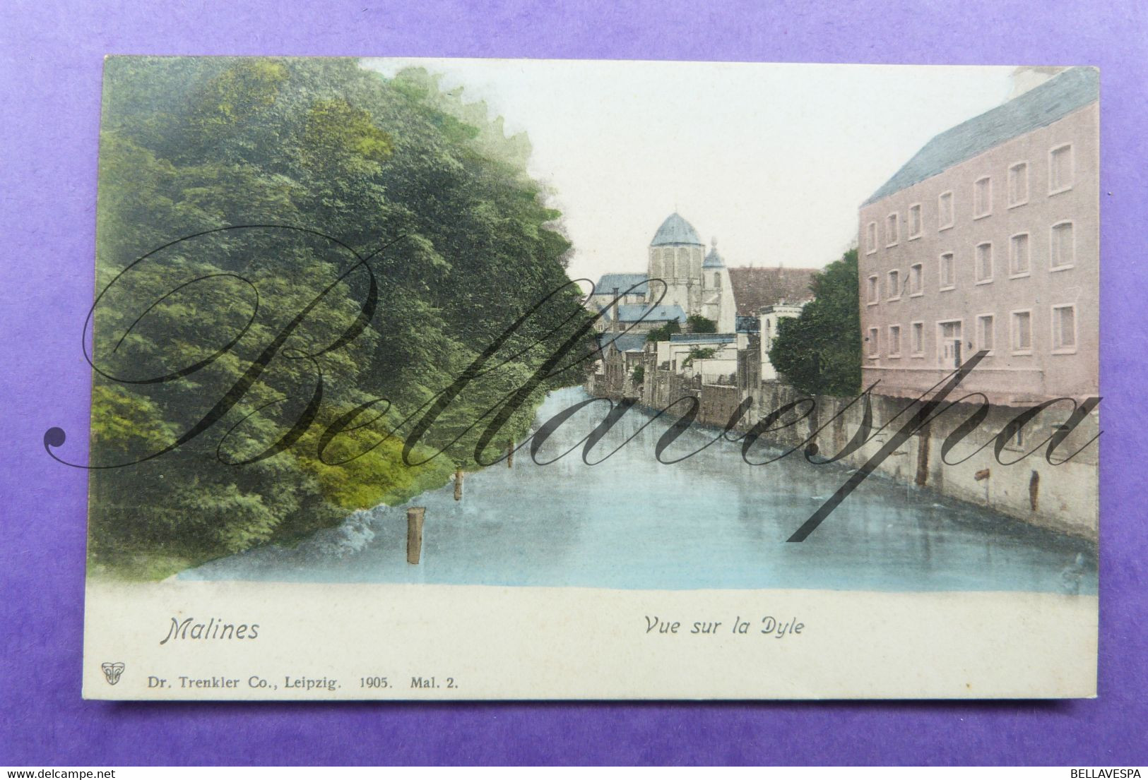 Mechelen Porte  D'Egmont -Dyle Gekleurd-Grote Brug  3 X CPA - Mechelen