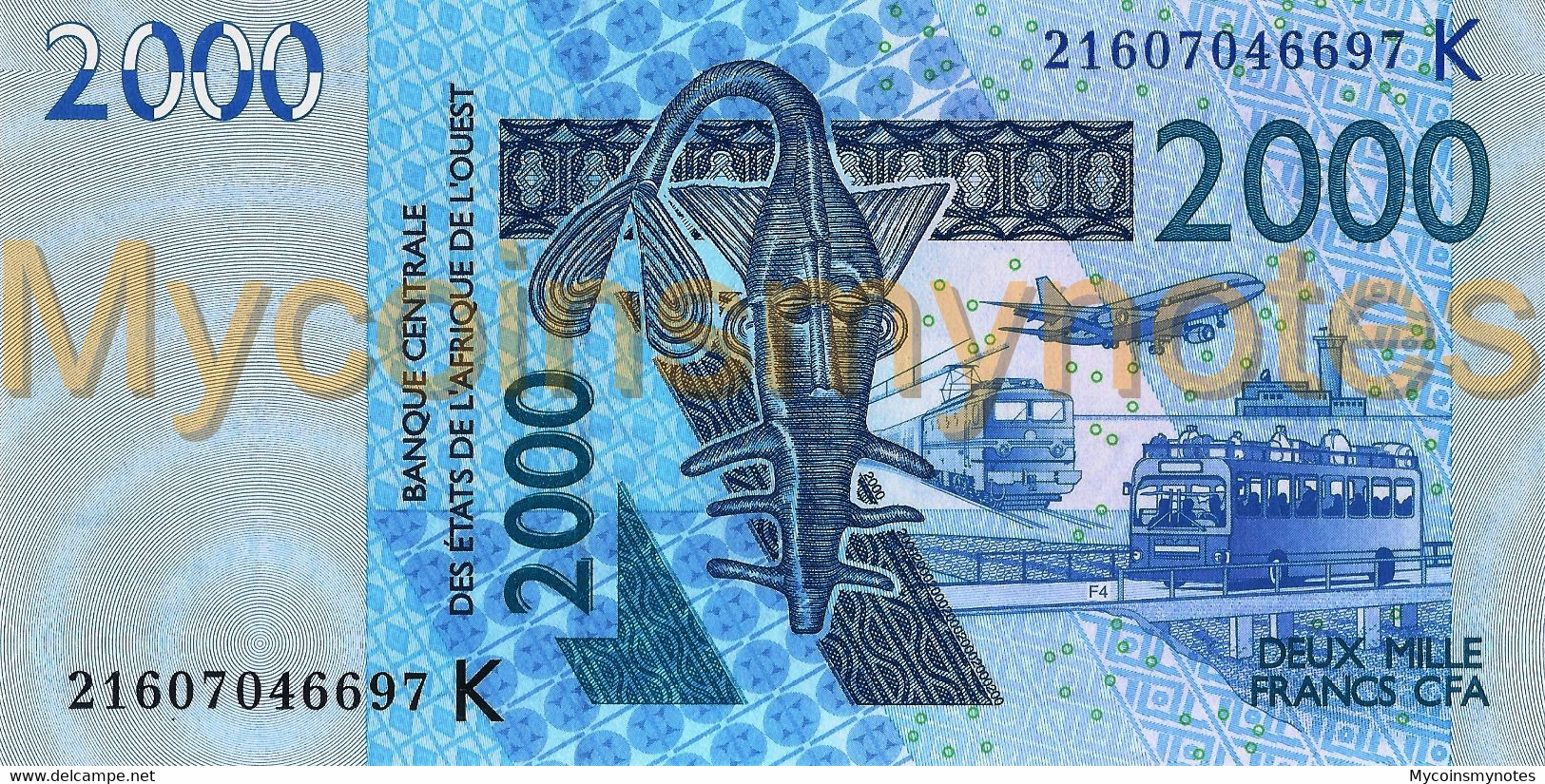 WEST AFRICAN STATES, SENEGAL, 2000 Francs, 2021, Code K, (Not Yet In Catalog), New Signature, UNC - Westafrikanischer Staaten