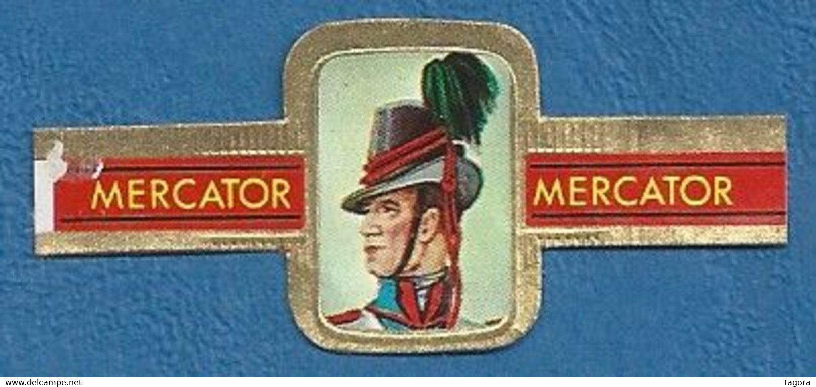 24 Bagues De Cigares Mercator, Série I Couvre-chefs Militaires, Thème Militaire Soldat Uniforme Coiffure - Cigar Bands