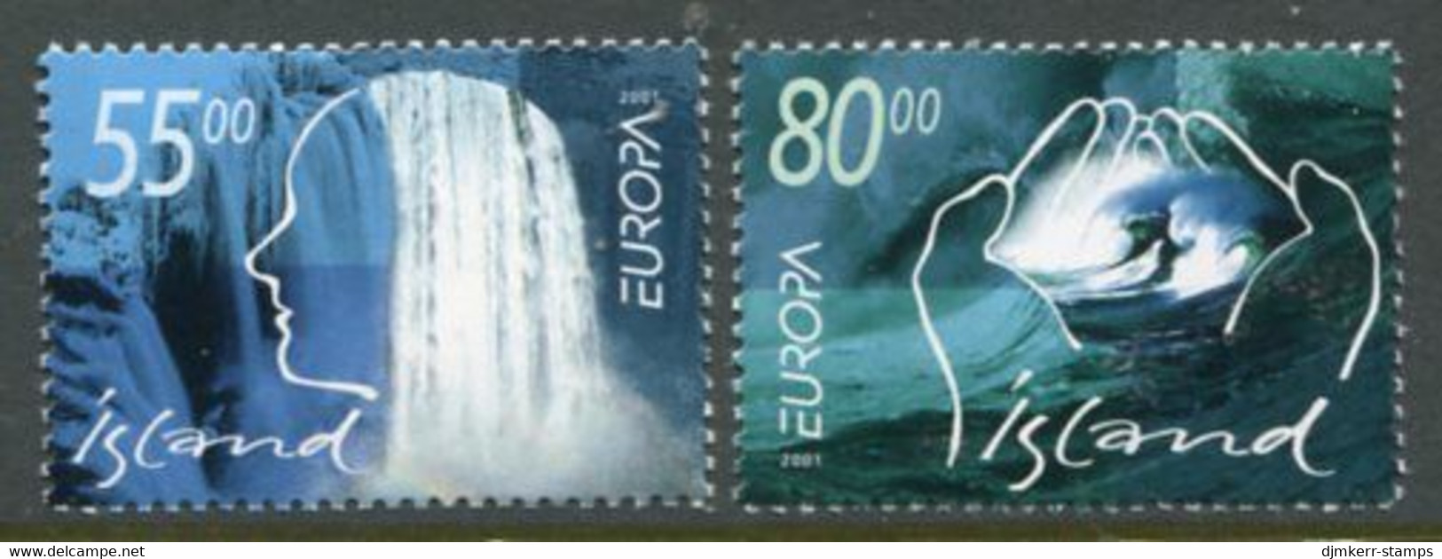 ICELAND  2001 Europa: Water Resources MNH / **.  Michel 981-82 - Ungebraucht