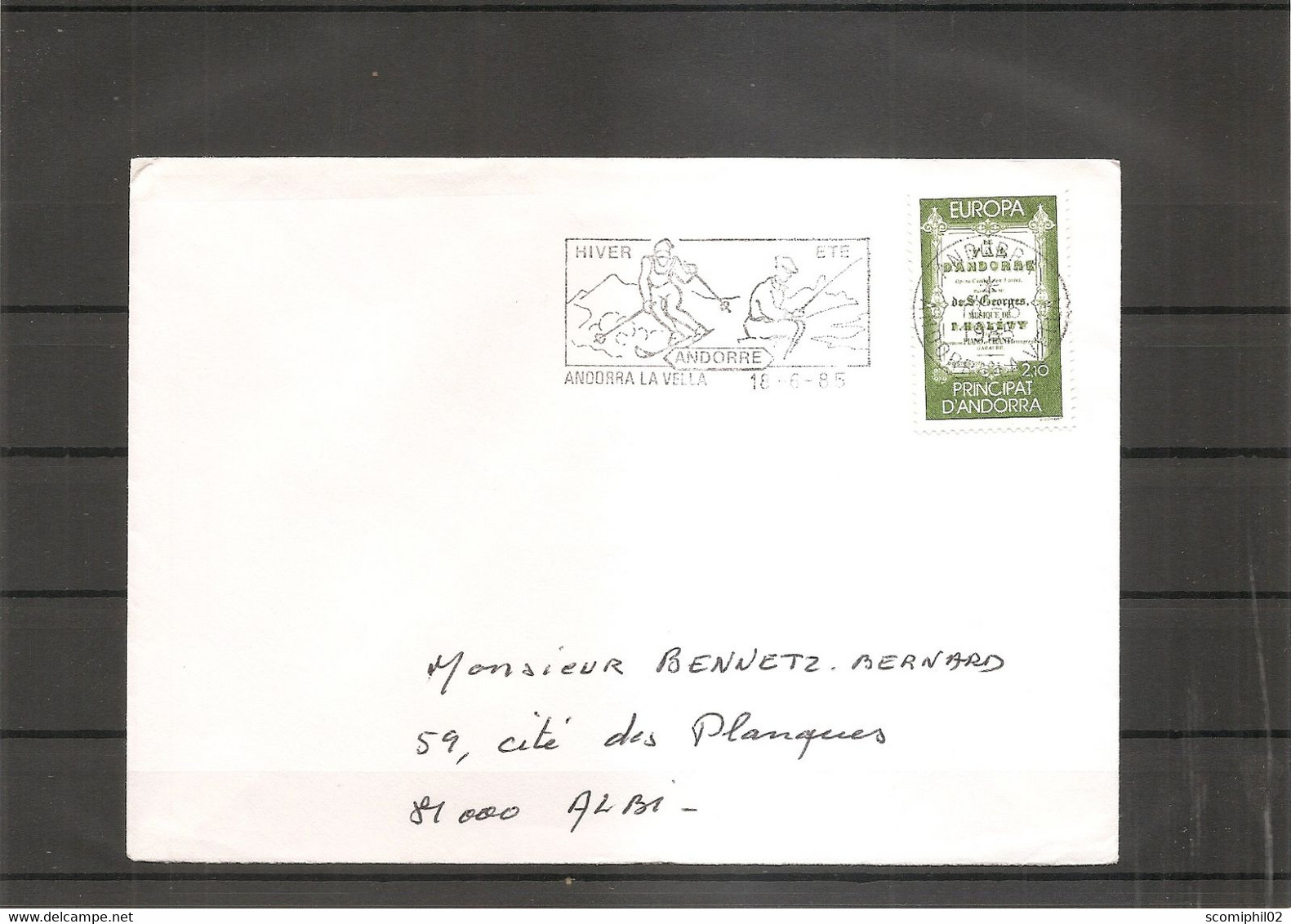 Andorre ( Lettre De 1985 De Andorre -la -Vieille Vers La France à Voir) - Lettres & Documents