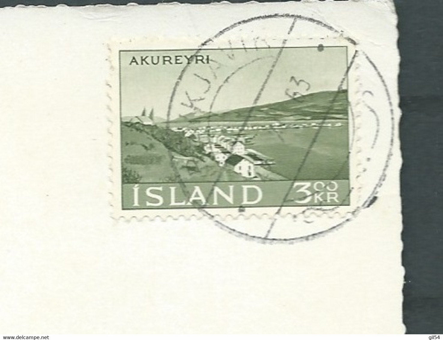 Timbre D 'Islande  Affranchissant Une Carte Postale Pour La France En 1963  -  Mald 10302 - Lettres & Documents