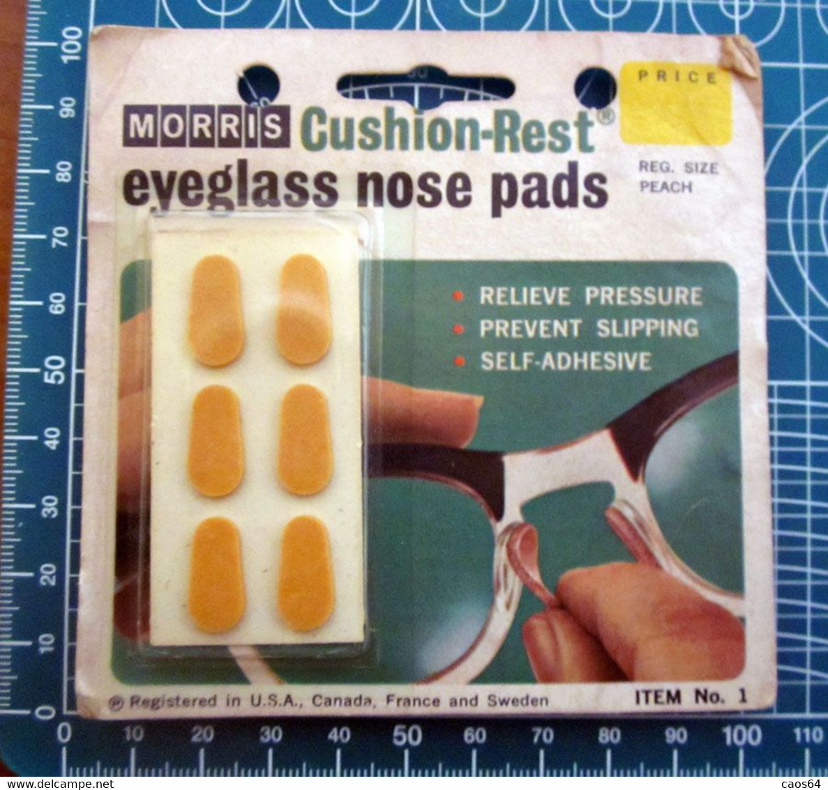 Morris Cushion-Rest Eyeglass Nose Pads New Blister  Vintage - Occhiali