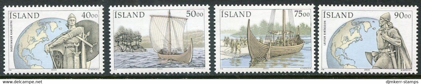 ICELAND  2000 Leif Eriksson's Discovery Of America MNH / **.  Michel 945-48 - Unused Stamps