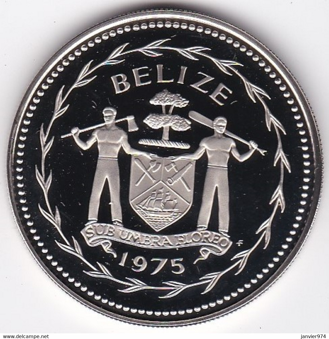 Belize, 10 Dollars 1975 , Oiseau, Elizabeth II, En Cupronickel, KM# 45, UNC, Neuve - Belize