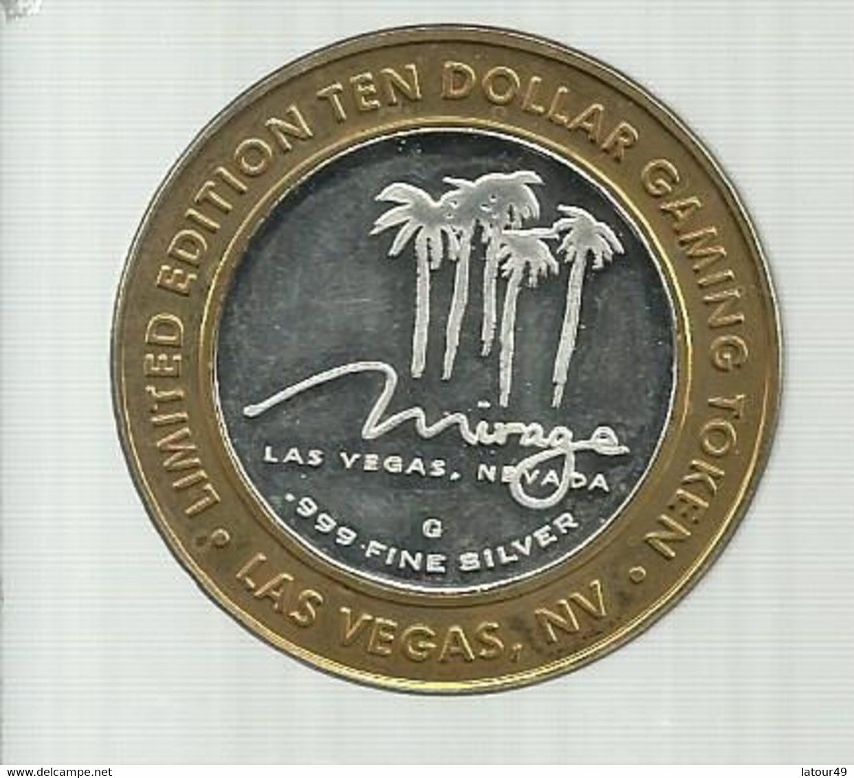 Limited Edition  Ten Dollar Gaming Token Las Vegas The Mirage Rock Around Tounament 2005 Superbe Dans Sa Boite - Casino