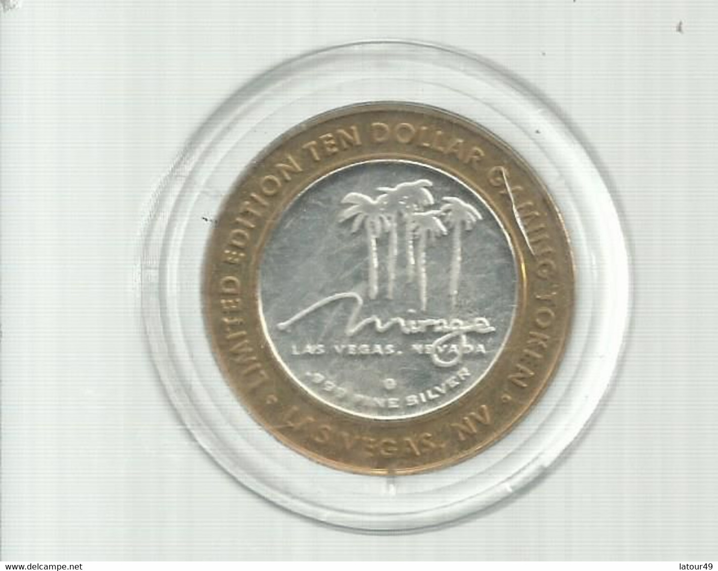 Limited Edition  Ten Dollar Gaming Token Las Vegas The Mirage Rock Around Tounament 2005 Superbe Dans Sa Boite - Casino