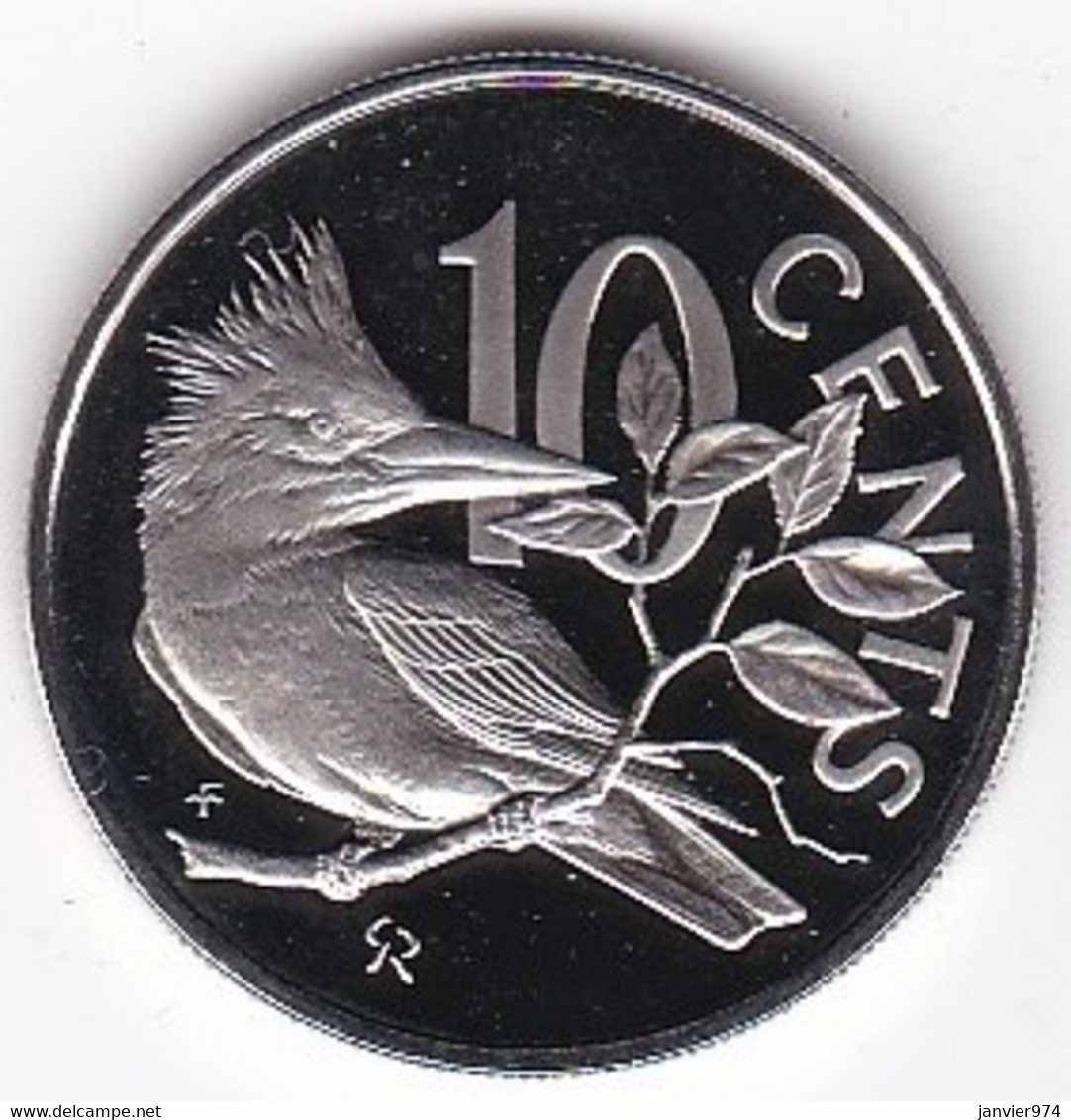 Îles Vierges Britanniques, 10 Cents 1975 , Oiseau, Elizabeth II, En Cupronickel, KM# 3, UNC, Neuve - Islas Vírgenes Británicas
