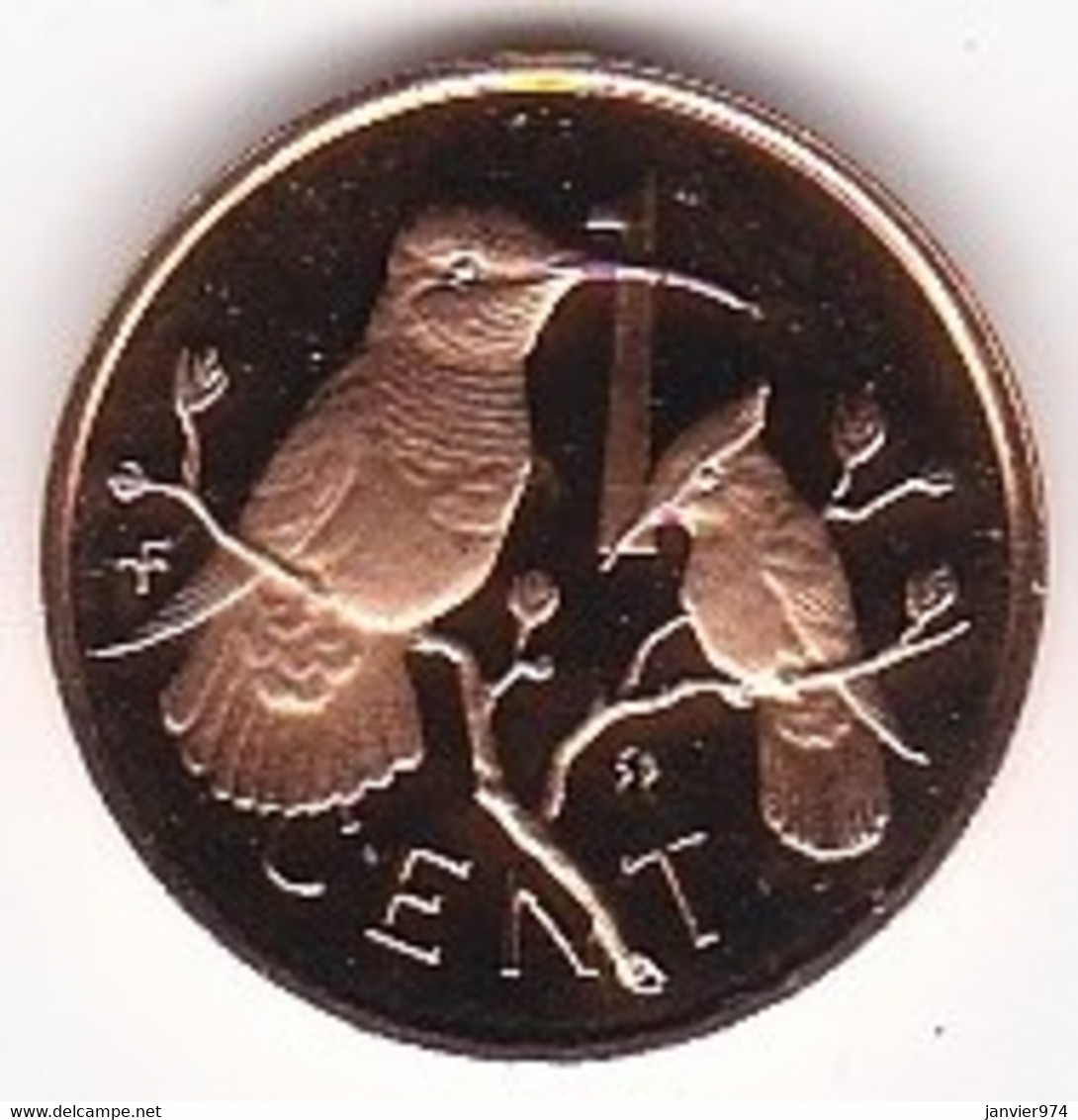 Îles Vierges Britanniques, 1 Cent 1974 , Oiseau, Elizabeth II, En Bronze, KM# 1, UNC, Neuve - Britse Maagdeneilanden