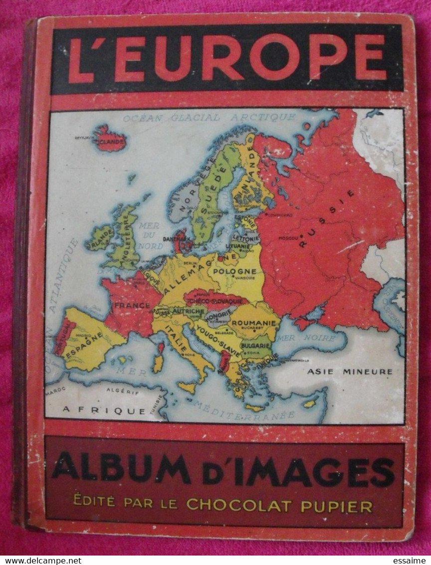 Album D'images Chromo Chocolat Pupier L'Europe. Vide. Toilé. - Sammelbilderalben & Katalogue