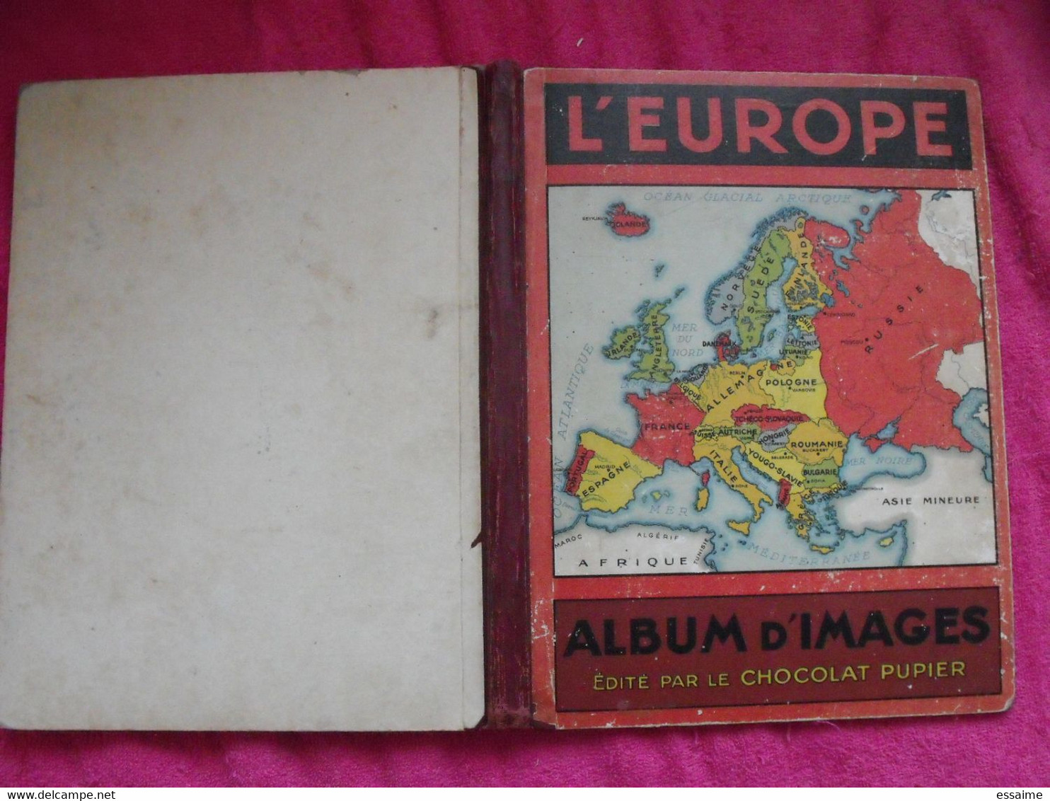 Album D'images Chromo Chocolat Pupier L'Europe. Vide. Toilé. - Sammelbilderalben & Katalogue