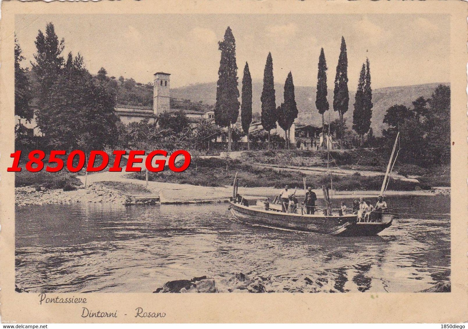 PONTASSIEVE - DINTORNI ROSANO  F/GRANDE  VIAGGIATA 1942 ANIMAZIONE - Firenze (Florence)