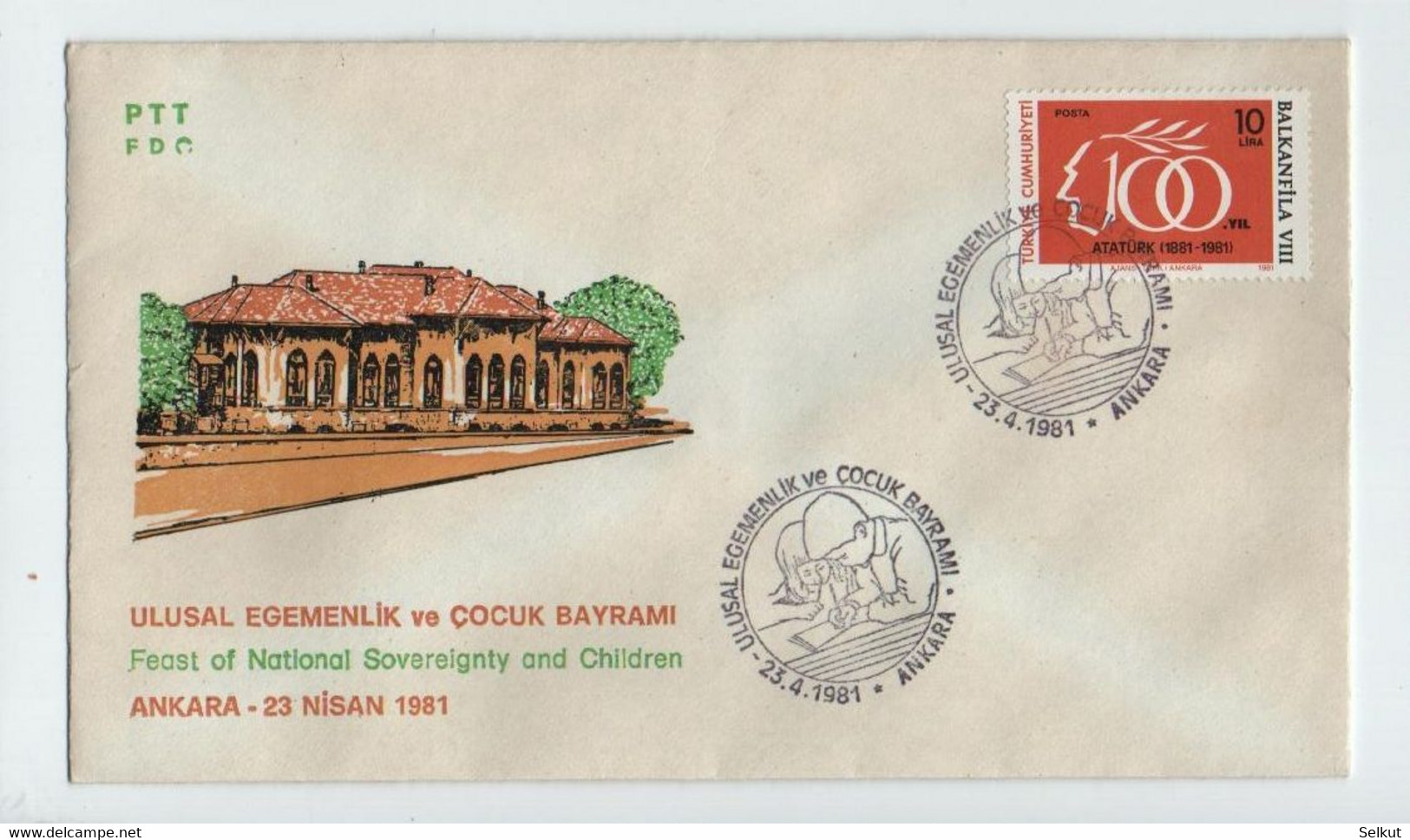 Turkey 1981 Feast Of National Sovereignty And Children | Special Cover, Ankara, Apr. 23 - Covers & Documents