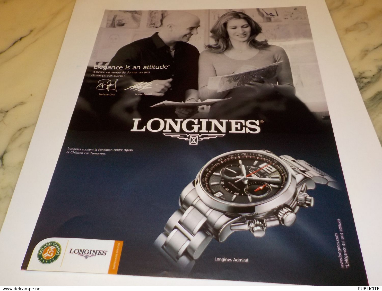 ANCIENNE PUBLICITE ELEGANCE IS AN ATTITUDE MONTRE LONGINES  2009 - Other & Unclassified