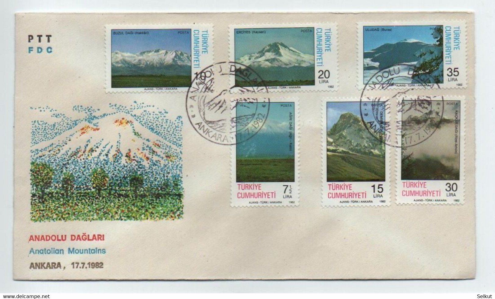 1982 Anatolian Mountains - Storia Postale