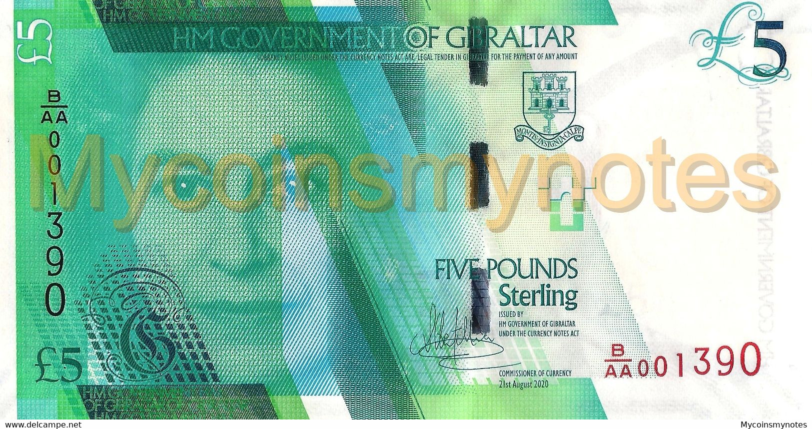 GIBRALTAR, £5, 2021, PNEW, Queen Elizabeth II, UNC - Gibraltar