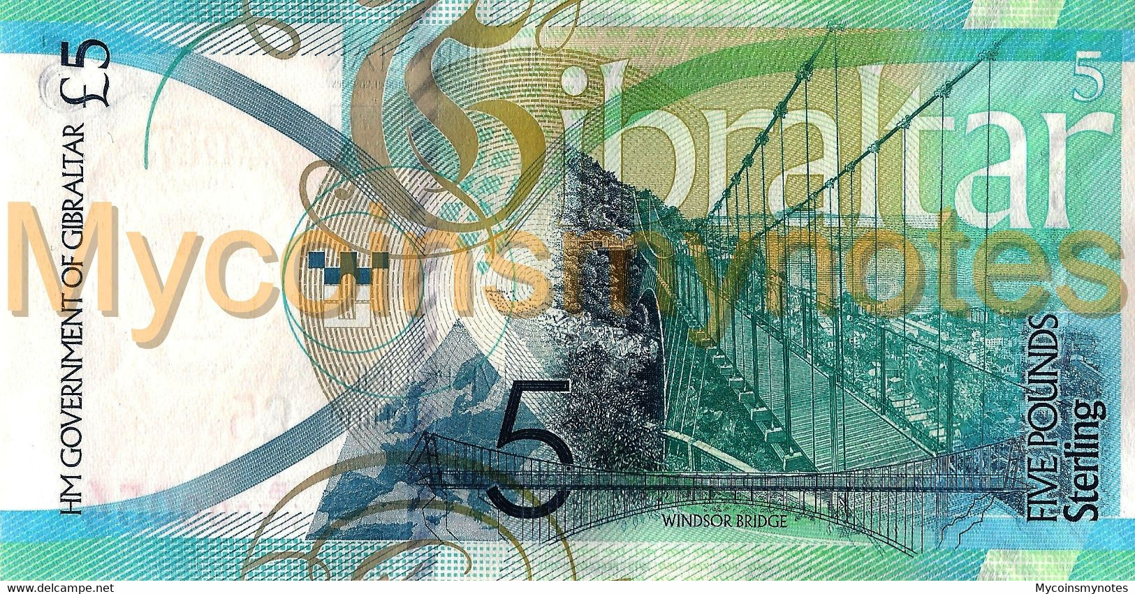 GIBRALTAR, £5, 2021, PNEW, Queen Elizabeth II, UNC - Gibraltar
