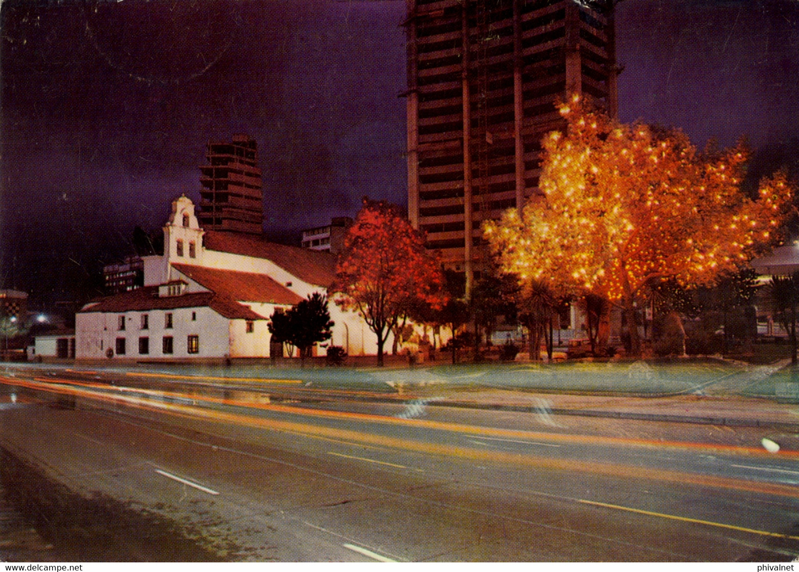 COLOMBIA , T.P. CIRCULADA , BOGOTÁ - IGLESIA DE SAN DIEGO , VISTA NOCTURNA - Colombie