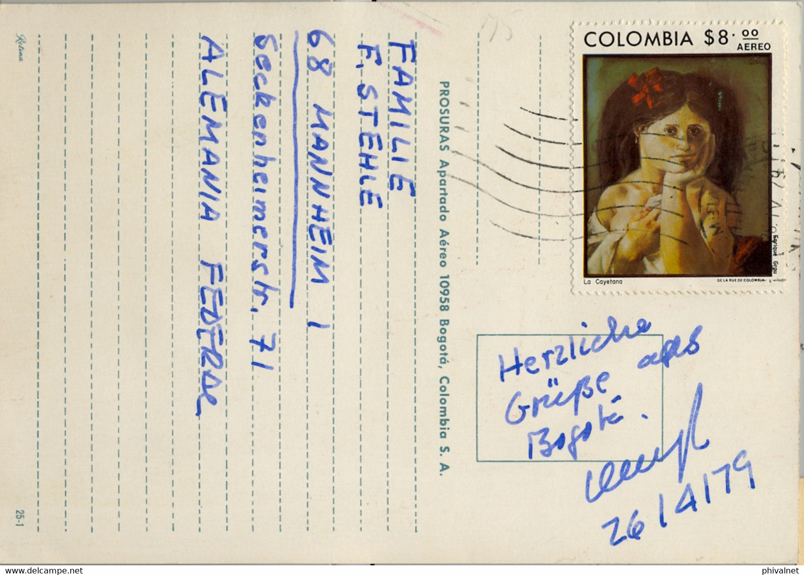COLOMBIA , T.P. CIRCULADA , BOGOTÁ - Colombia