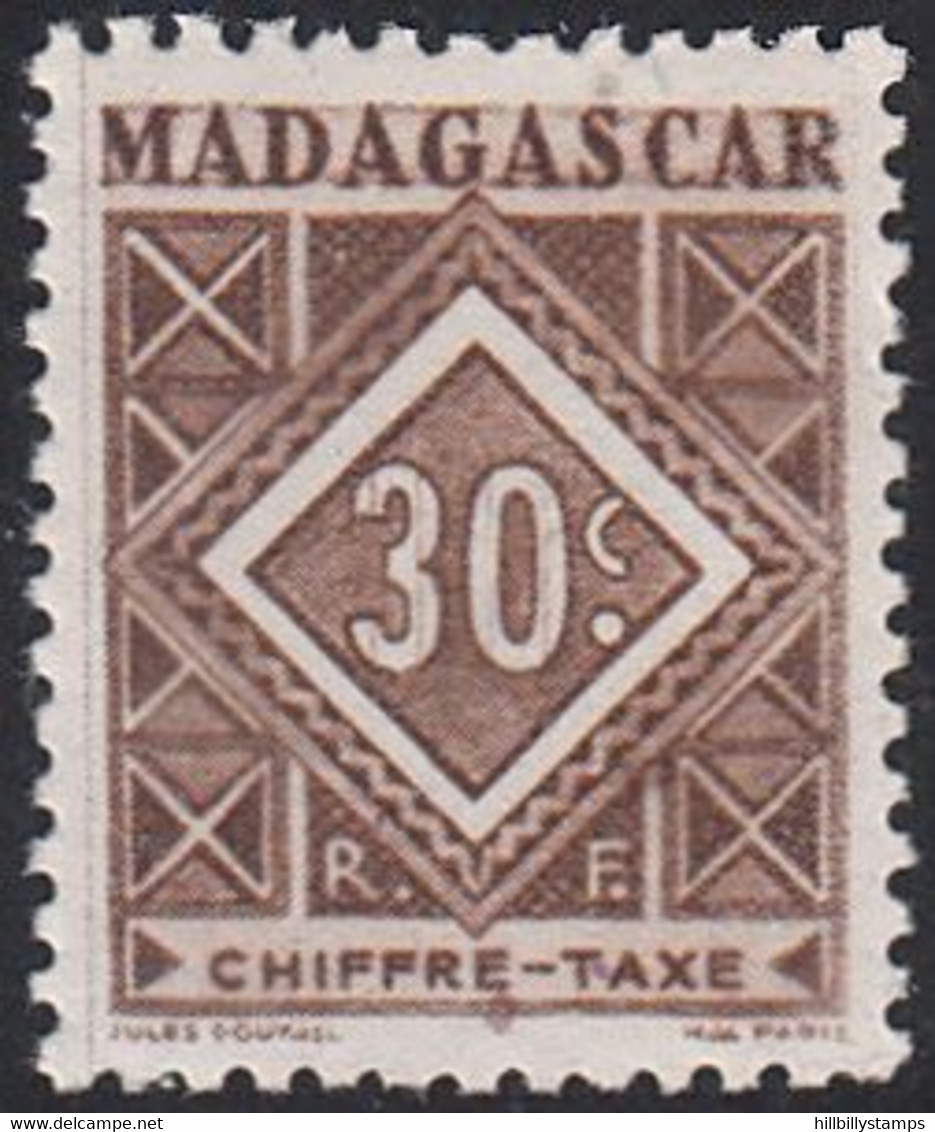 MADAGSCAR   SCOTT NO  J32  MNH   YEAR  1947 - Timbres-taxe