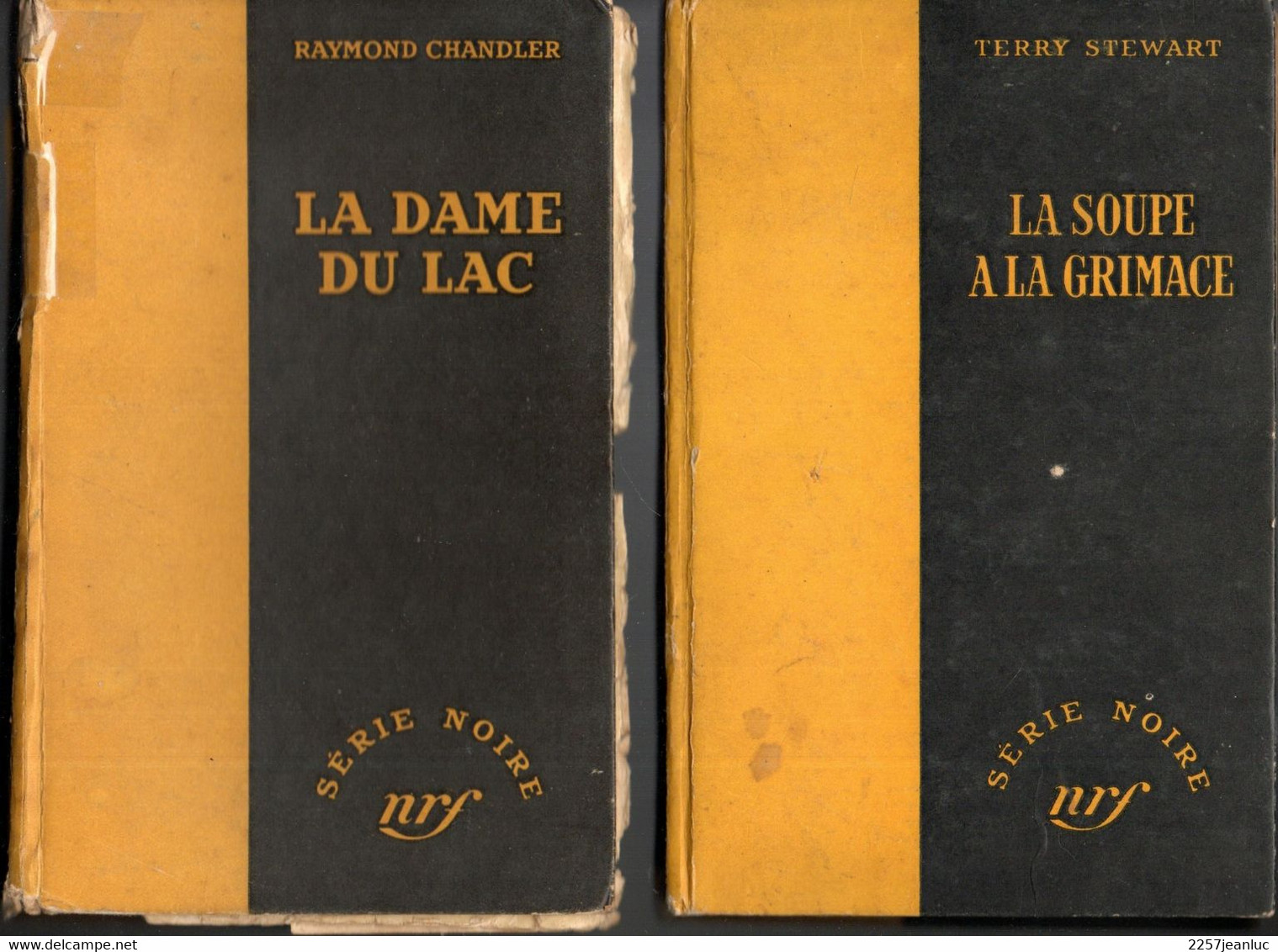 2 Romans  Série Noire * La Soupe A La Grimace & La Dame Du Lac * Editions Nfr Gallimard De  1949 Et 1953 - Roman Noir