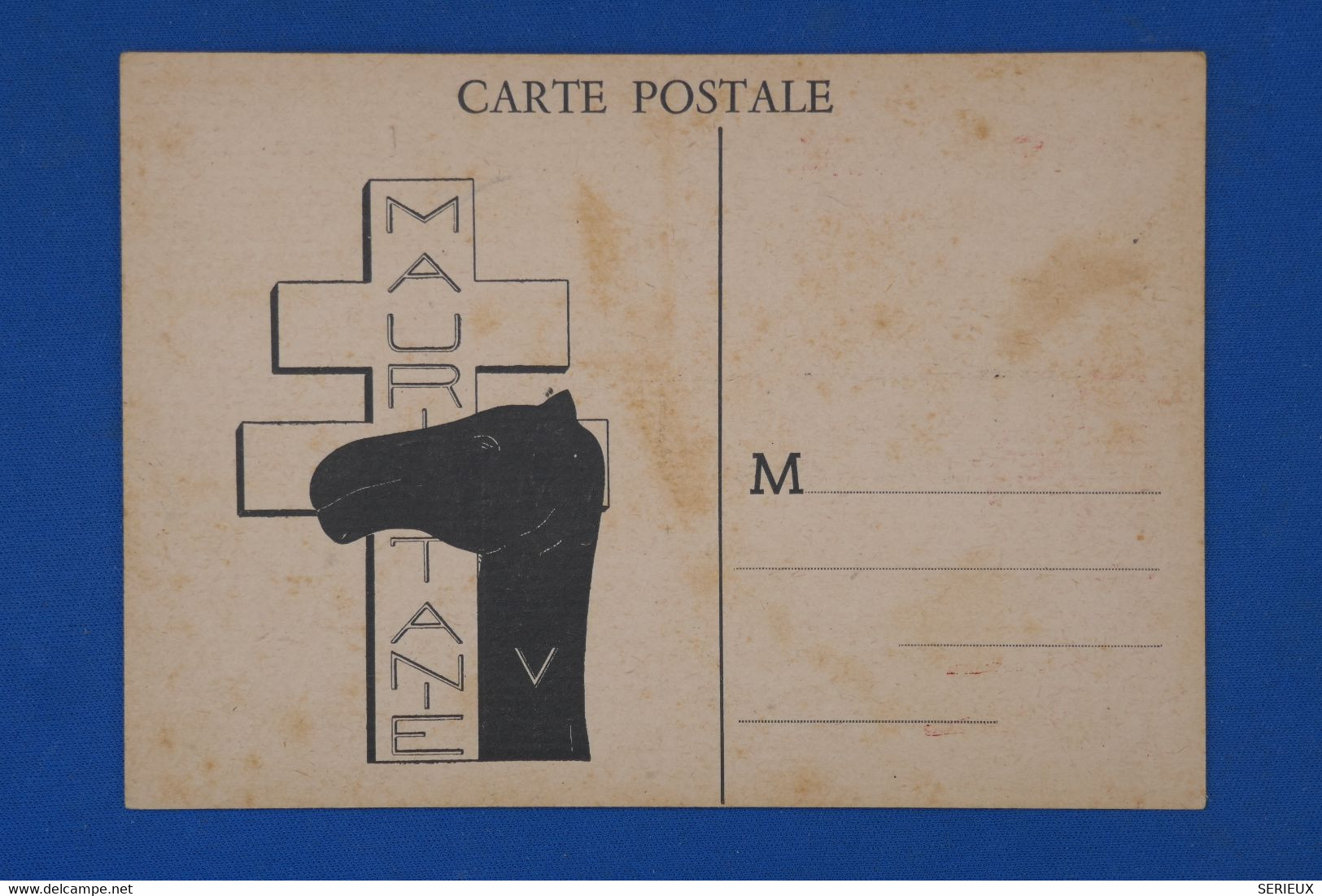 AS12 MAURITANIE  BELLE CARTE  1946 PAR AVION  TAMCHAKETT SENEGAL+ CIRCUIT TRANSMAURITANIE+++AFFRANCH. PLAISANT - Brieven En Documenten