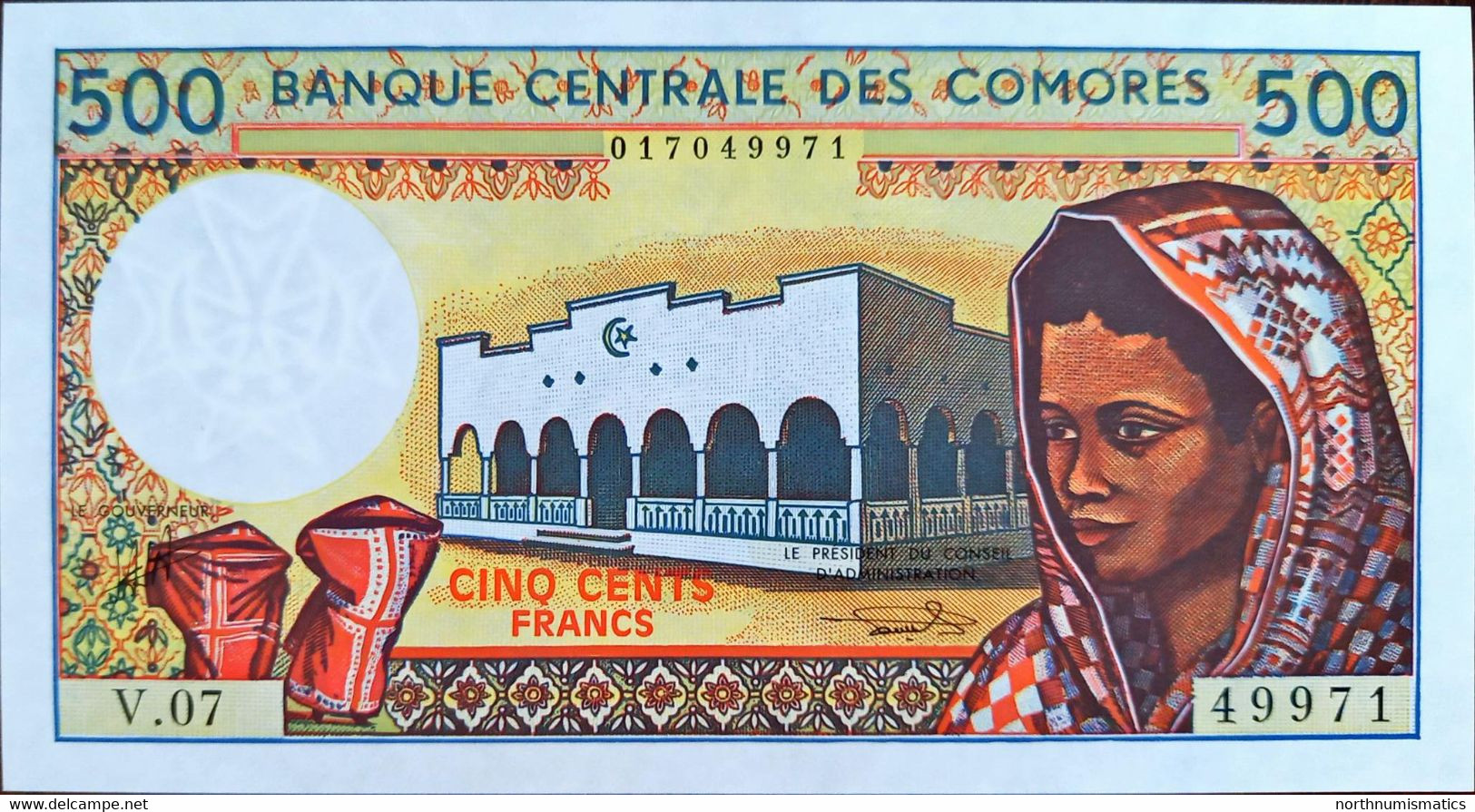 Comoros 500 Francs Unc - Comoren