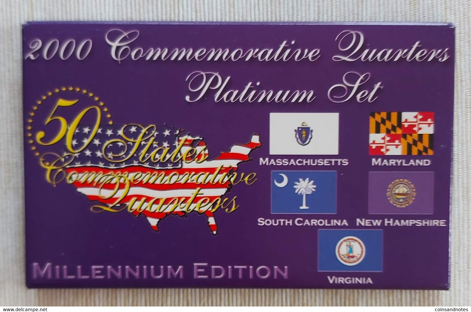 USA - 2000 Commemorative Quarters Platinum Set/Millennium Edition - Sammlungen