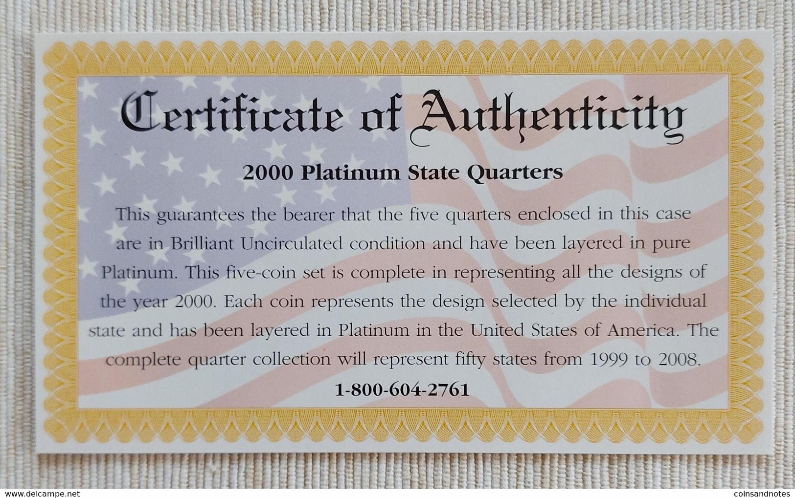 USA - 2000 Commemorative Quarters Platinum Set/Millennium Edition - Verzamelingen