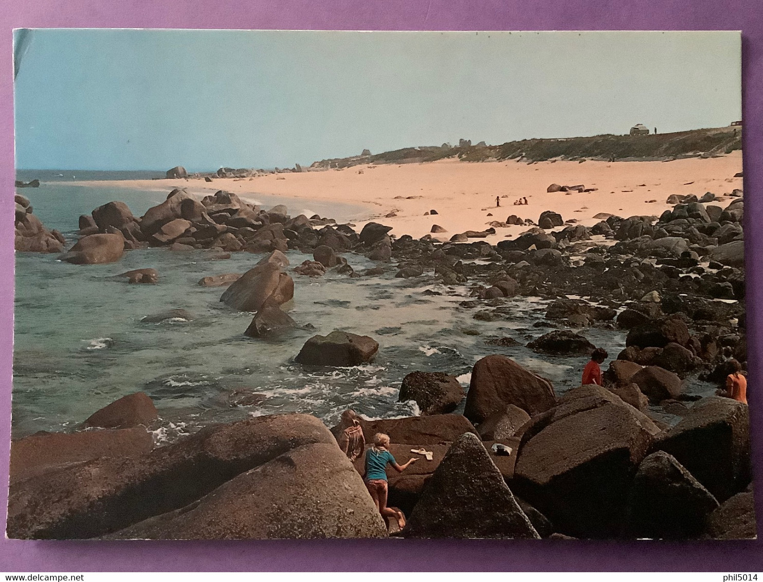 29     CPSM    CLEDER    La Plage  Enfants      Bon état - Cléder