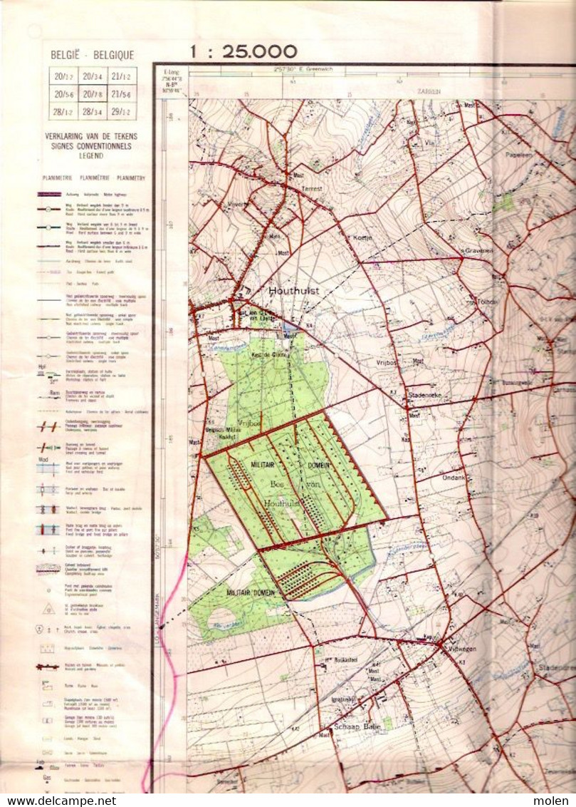 Meting 1966 STADEN ROESELARE STAFKAART 20/7-8 HOUTHULST HOOGLEDE POELKAPELLE WESTROZEBEKE OOSTNIEUWKERKE RUMBEKE S297 - Staden