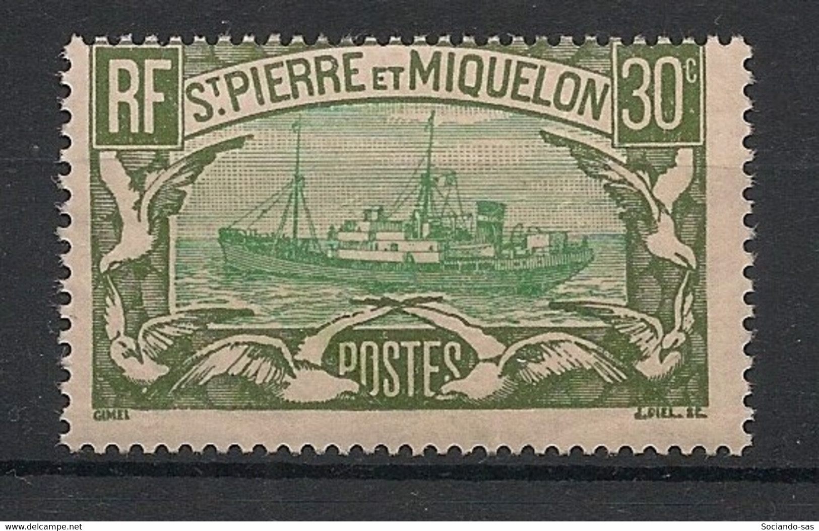 SPM - 1932-33 - N°Yv. 144 - Chalutier 30c Vert - Neuf Luxe ** / MNH / Postfrisch - Nuevos