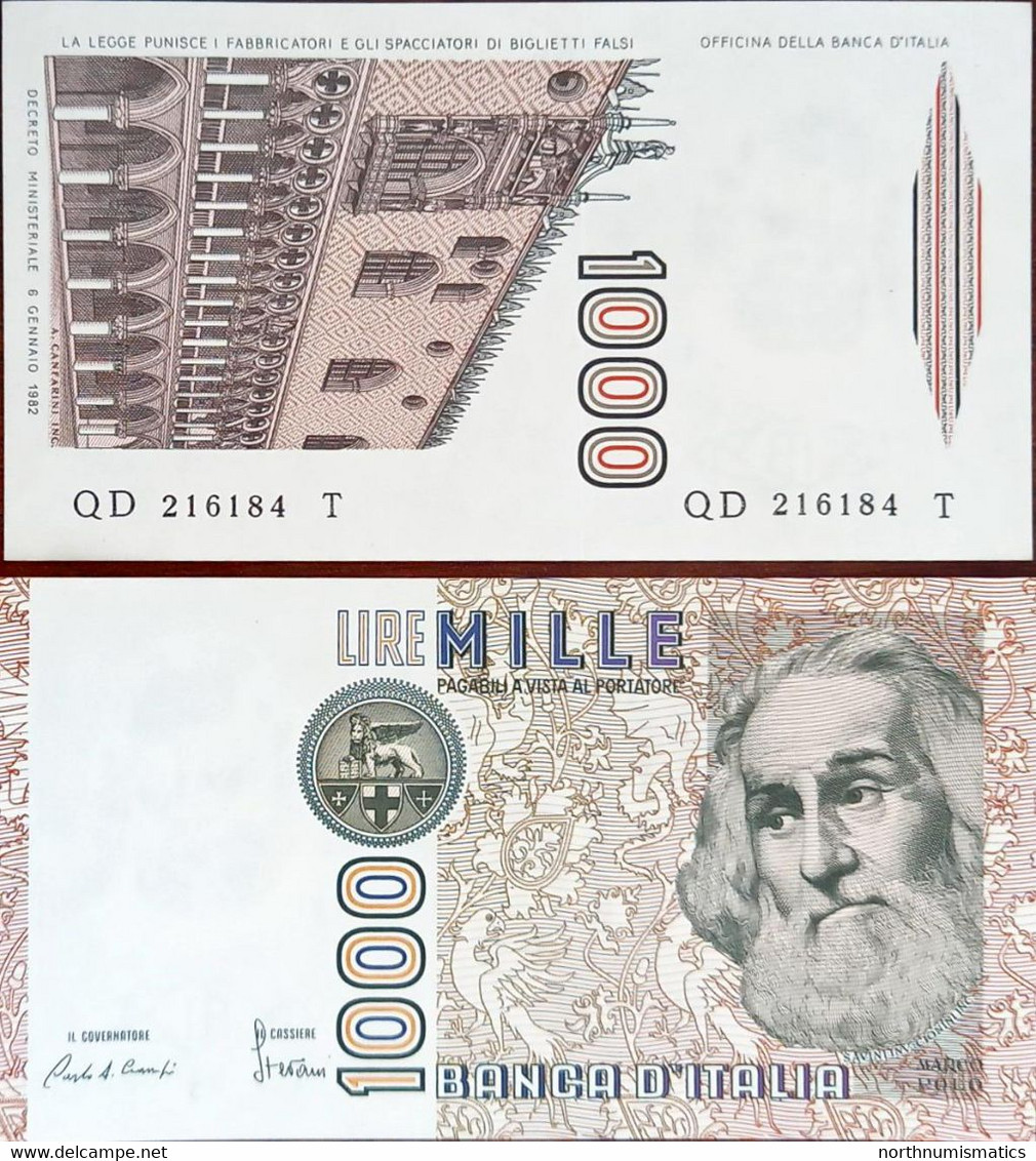 Italy 1000 Lire 1982 Unc - [ 9] Collections