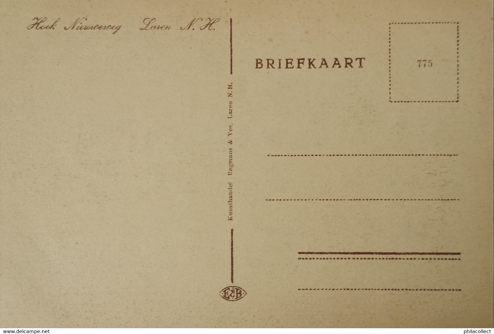 Laren (NH) Hoek Nieuwerweg (op Bord Luxe Auto Te Huur) 19?? - Laren (NH)