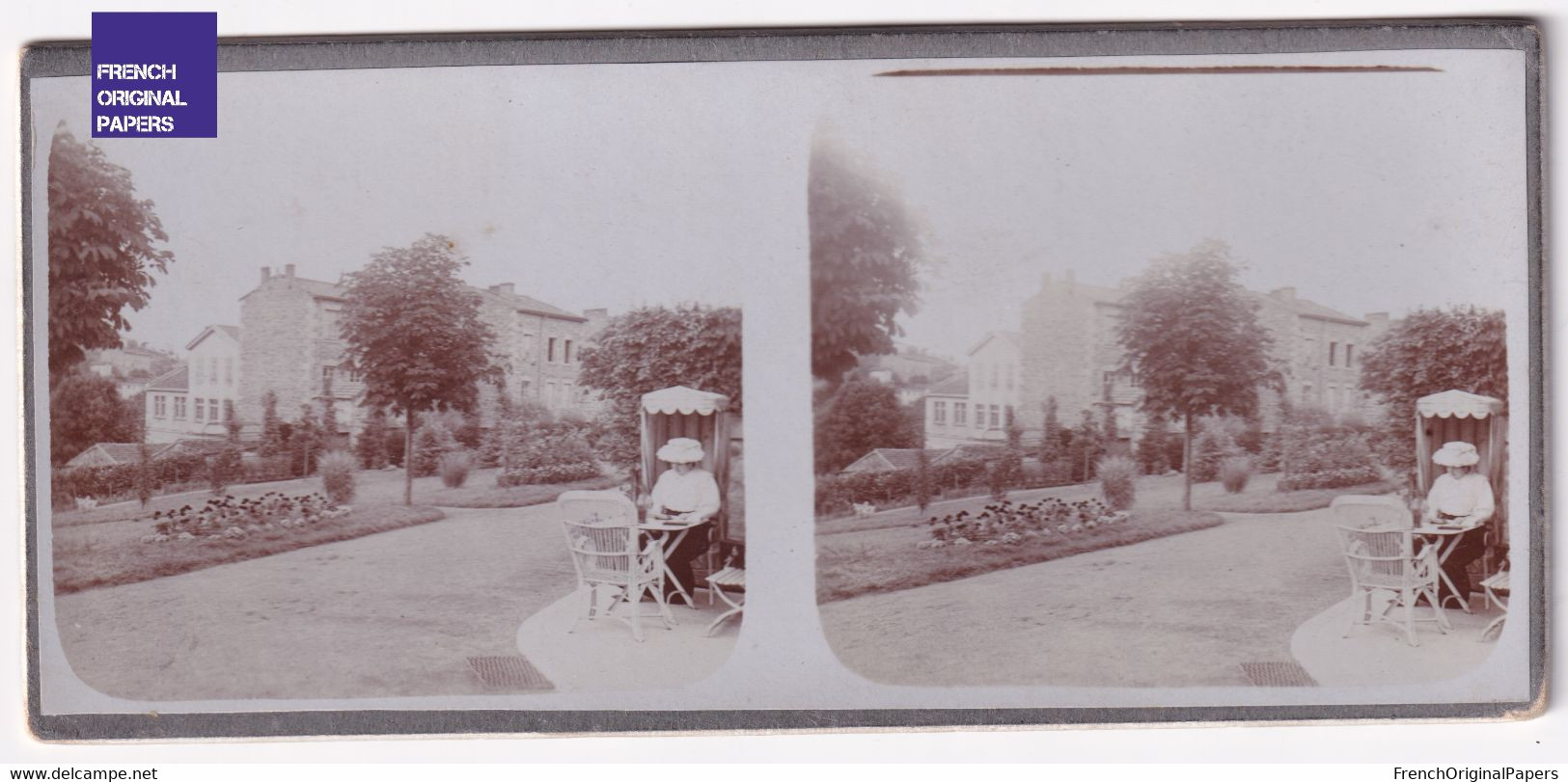 Marseille Environs Jolie Photo Stéréoscopique 12,5x5,5cm Vers 1890/1900 Parc Jardin Public A69-14 - Stereoscopio