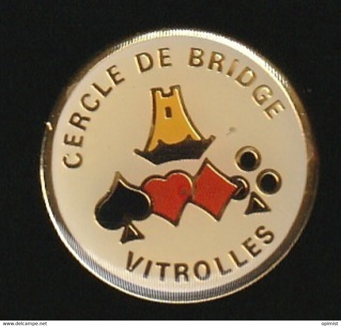 73731-Pin's. -cercle De Bridge.Vitrolles.jeux De Cartes. - Jeux