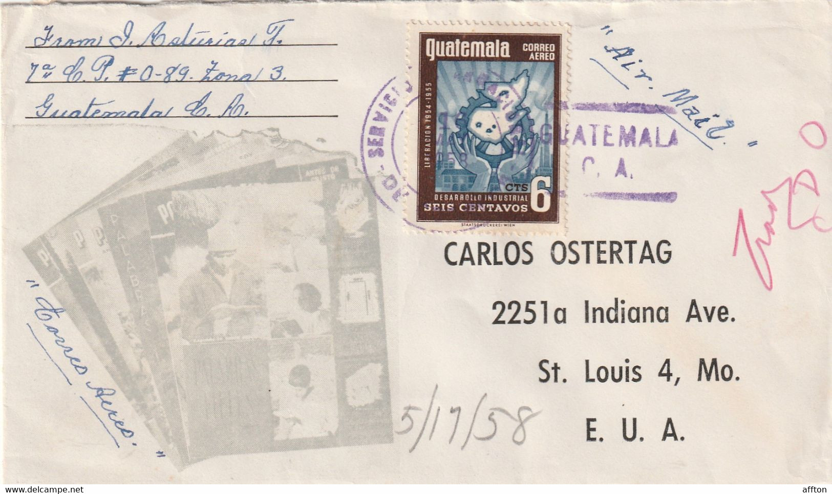 Guatemala 1958 Cover Mailed - Guatemala