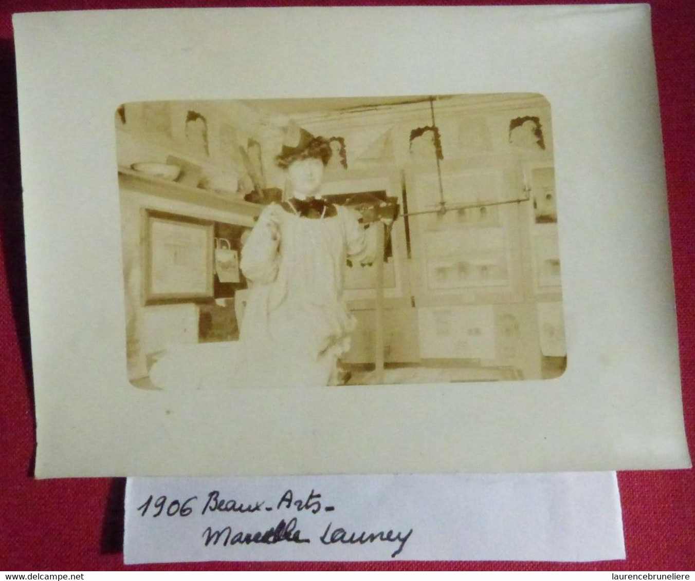 (44) PHOTO ORIGINALE ALBUMINEE MARCELLE LAUNAY AU BEAUX-ARTS DE NANTES - Persone Identificate