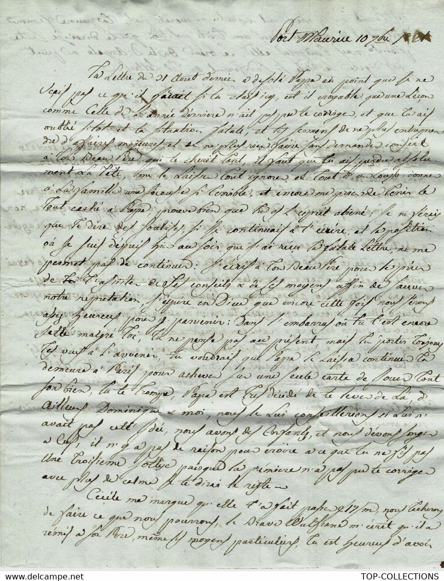 1821 SUPERBE LETTRE COMMERCE  ET FAMILLE GASTALDY FRERES à PARIS ET PORT MAURICE « ITALIE Par ANTIBES » V.HISTORIQUE - 1. ...-1850 Prefilatelia