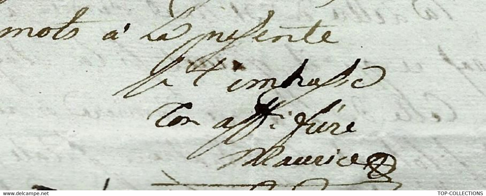 1821 SUPERBE LETTRE COMMERCE  ET FAMILLE GASTALDY FRERES à PARIS ET PORT MAURICE « ITALIE Par ANTIBES » V.HISTORIQUE - ...-1850 Préphilatélie