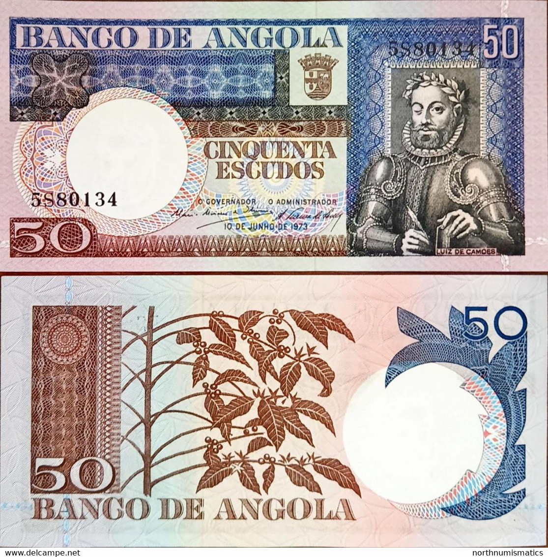 Angola 50 Escudos 1973 Unc - Angola