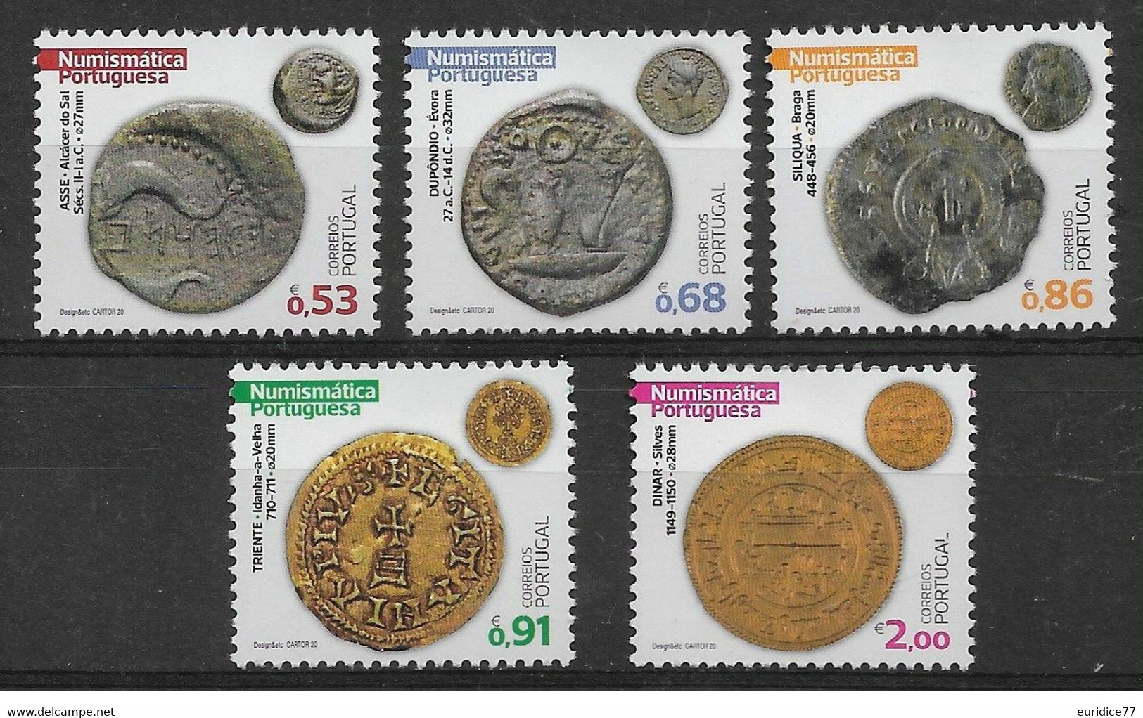 Portugal 2020 - Portuguese Numismatics - 1st Group Stamp Set Mnh - Altri & Non Classificati