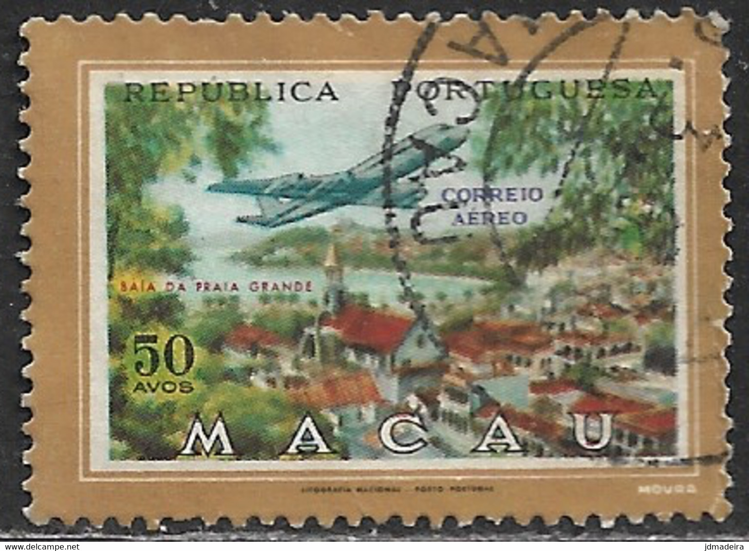 Macau Macao – 1960 Airmail 50 Avos Used Stamp - Gebruikt